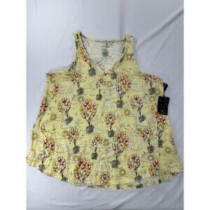 Torrid Disney Pixar Up Yellow House & Balloons Raw Edge Tank Size 1 1x  NWT BR